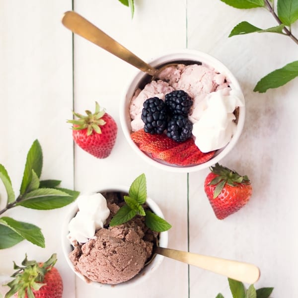 Almond Milk Ice Cream Recipe Strawberry and Chocolate Flavors