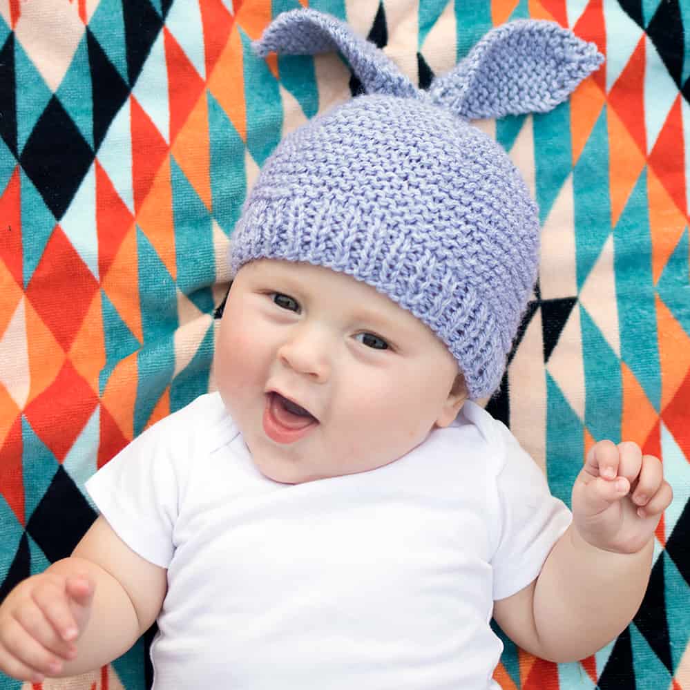 Flat knit baby store hat pattern