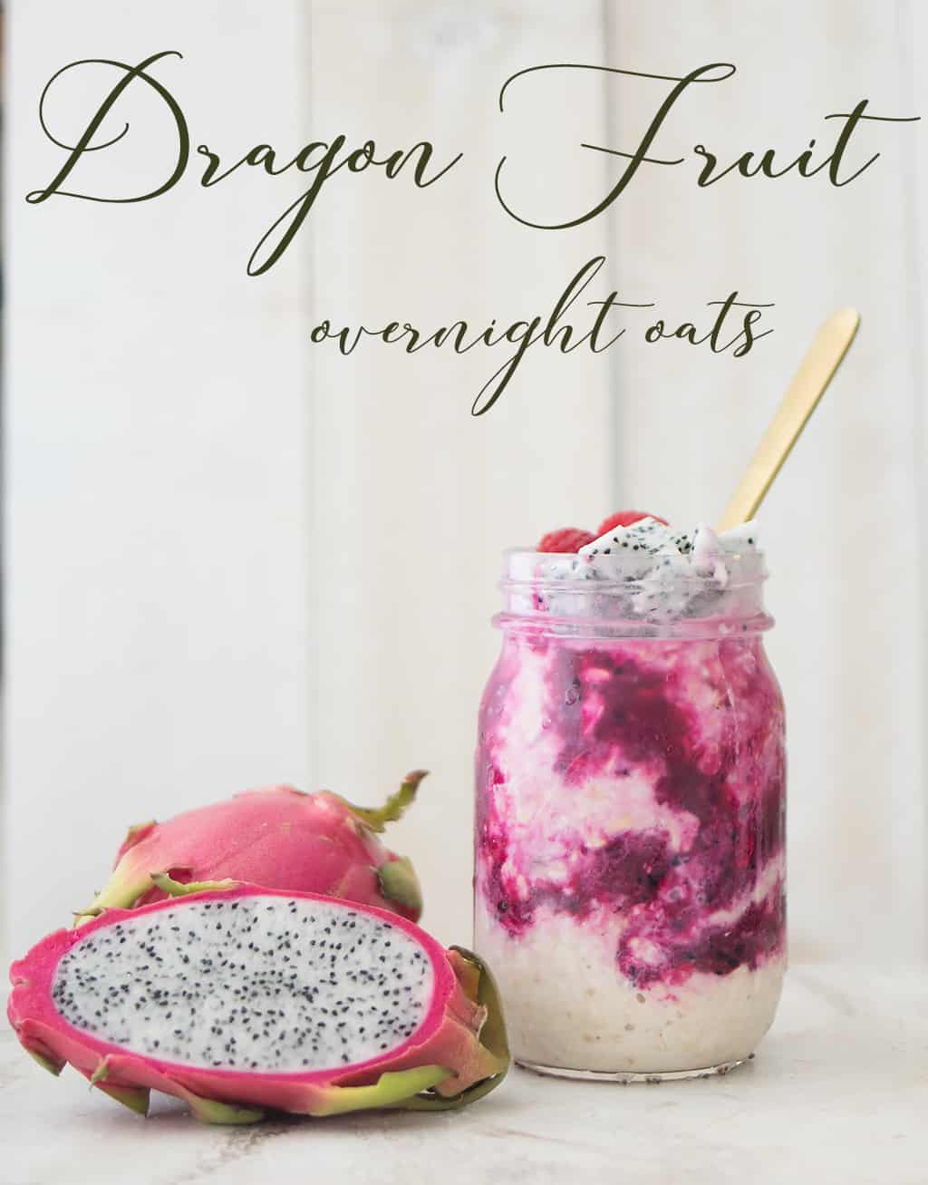 Dragon Fruit Overnight Oats with Chia Seeds