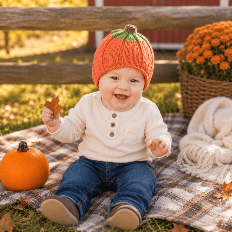 Baby Pumpkin Hat Knitting Pattern- Easy & Adorable!