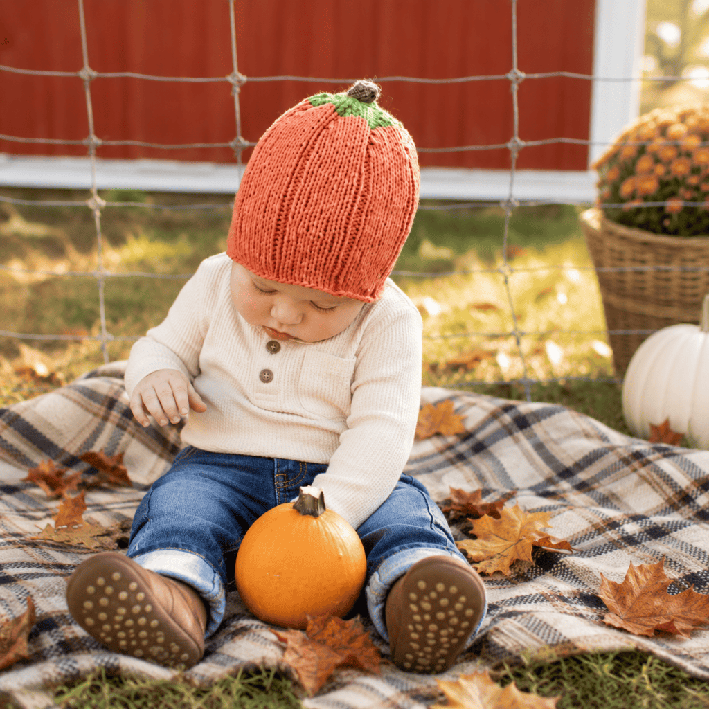 Baby Pumpkin Hat Knitting Pattern- Easy & Adorable!