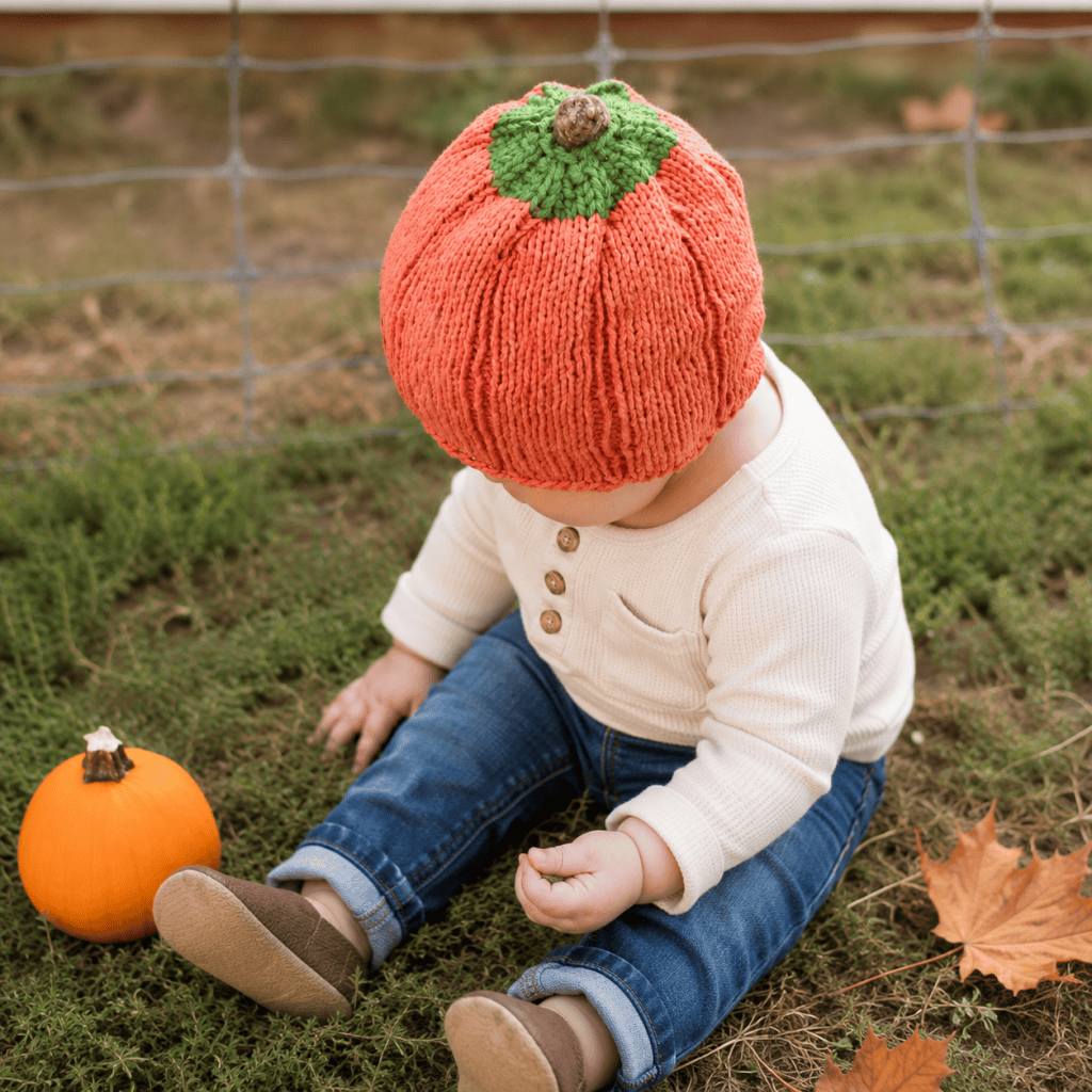 Baby Pumpkin Hat Knitting Pattern- Easy & Adorable!