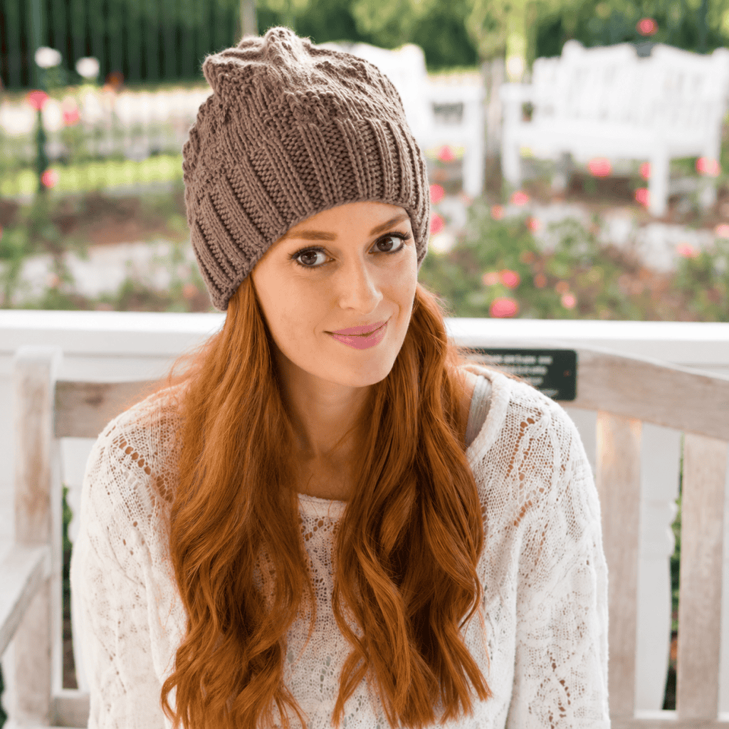Textured Slouch Hat Knitting Pattern (Easy Beginner-Friendly Knit)