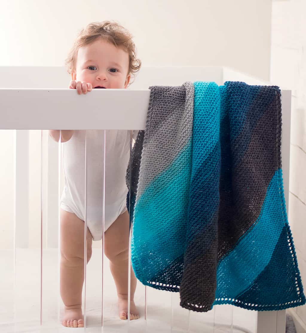 Beginner Hooded Baby Blanket Knitting Pattern