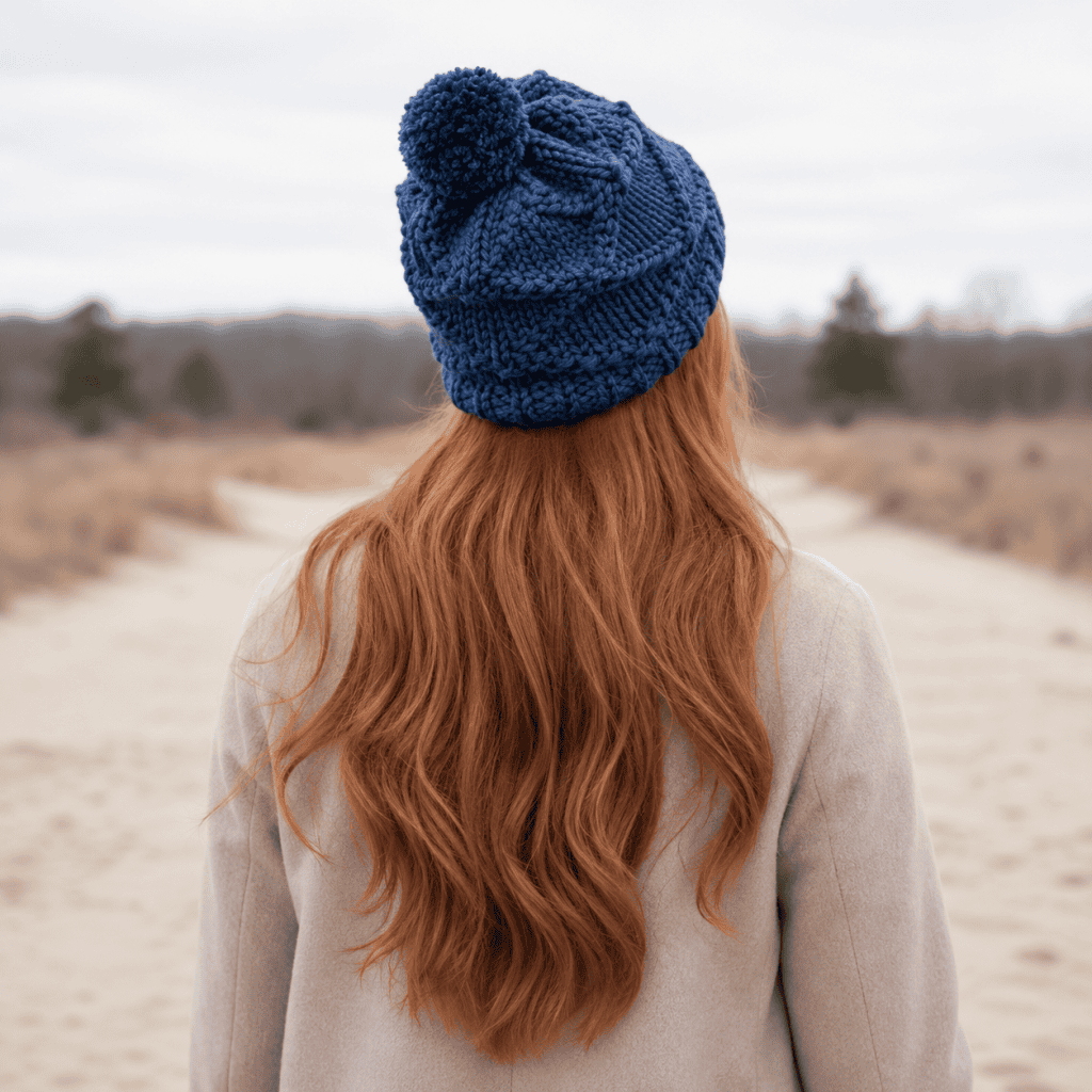 Diamond Knit Hat Pattern (Easy Super Bulky Knit Hat in the Round)