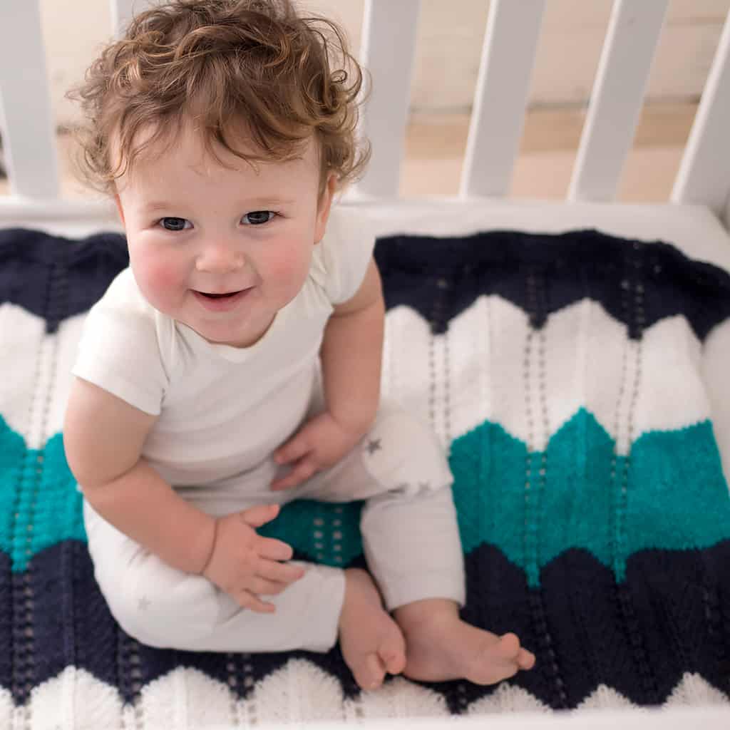 Waves Baby Blanket Knitting Pattern