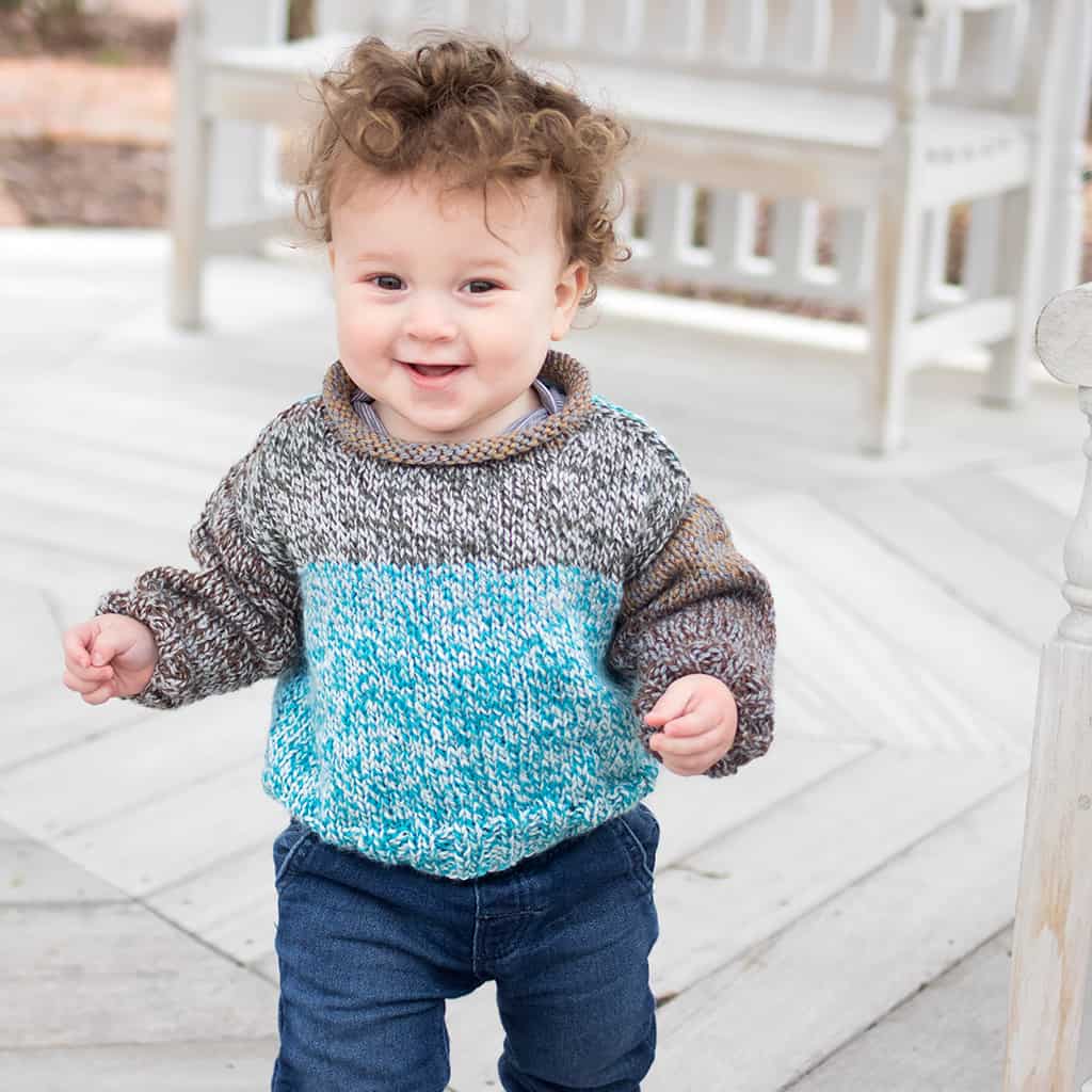 Gylden højttaler controller Beginner Baby Sweater Knitting Pattern -