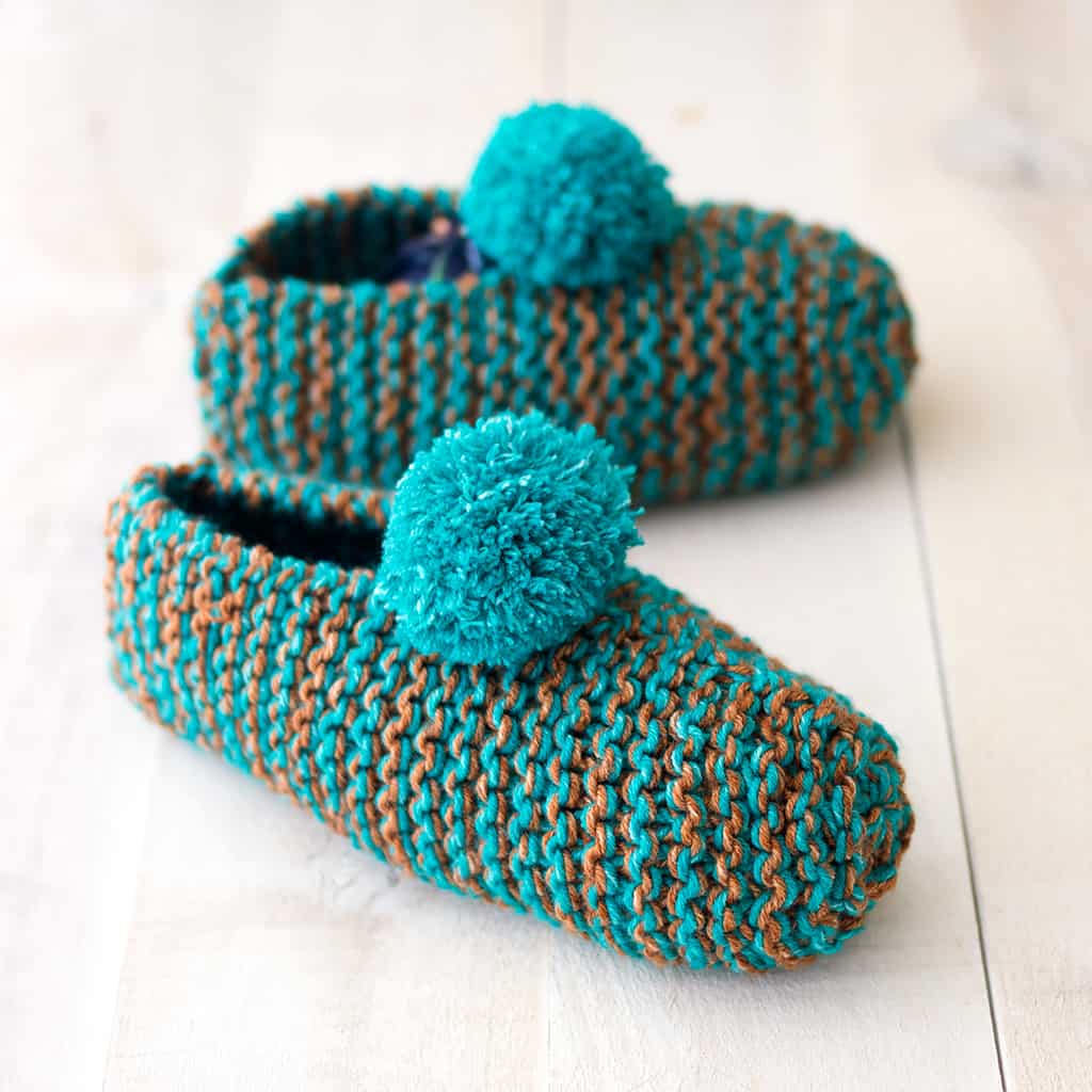 Easy Slippers Knitting Pattern