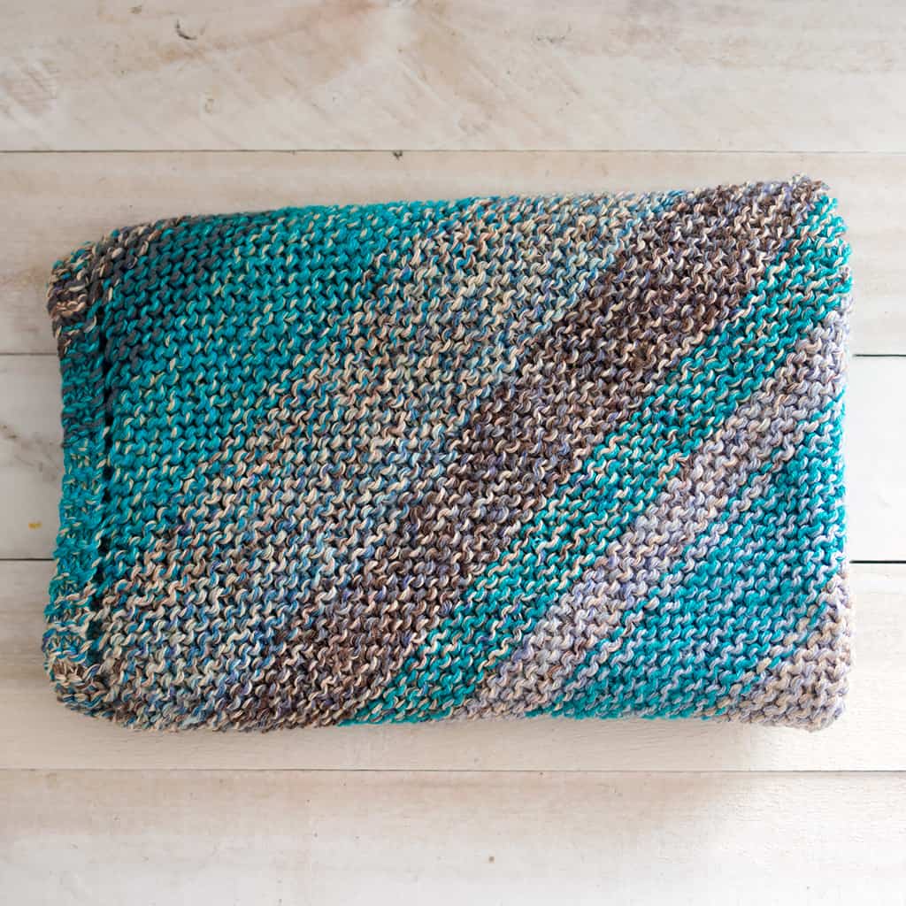 Easy Scrap Yarn Baby Blanket Knitting Pattern