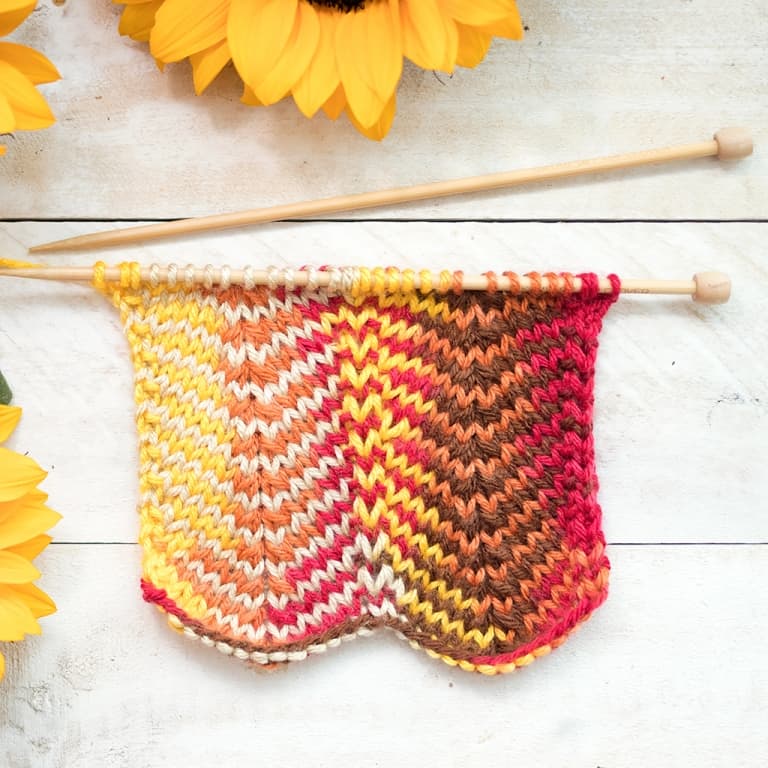 How To Knit The Stockinette Chevron Stitch