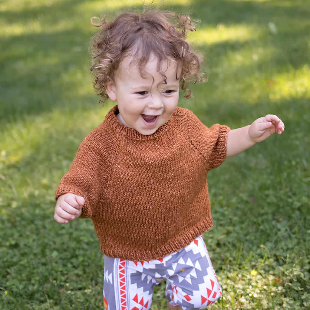 Top Down Baby Sweater Knitting Pattern