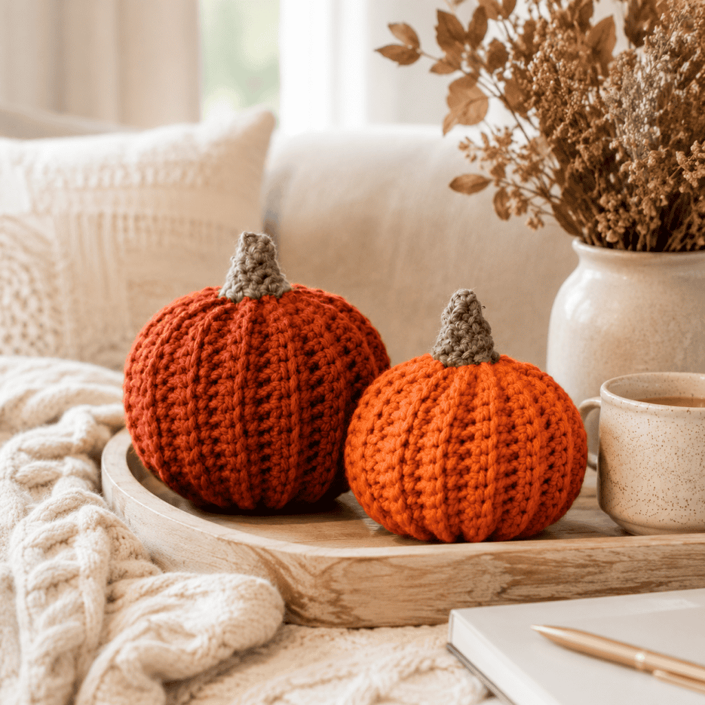 Easy Large Crochet Pumpkin Pattern (Beginner-Friendly Fall Decor)