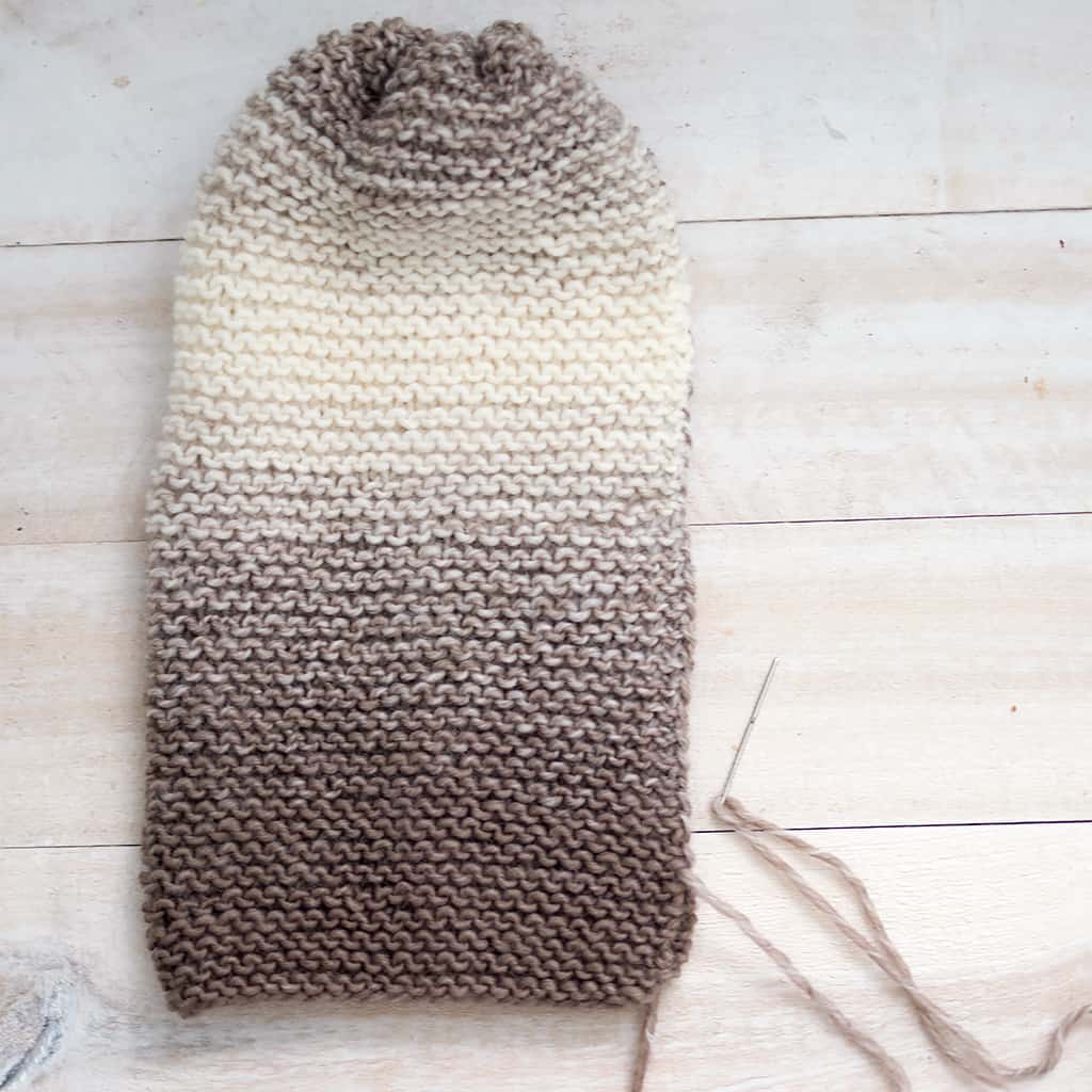 Easiest Flat Knit Kids Garter Stitch Hat