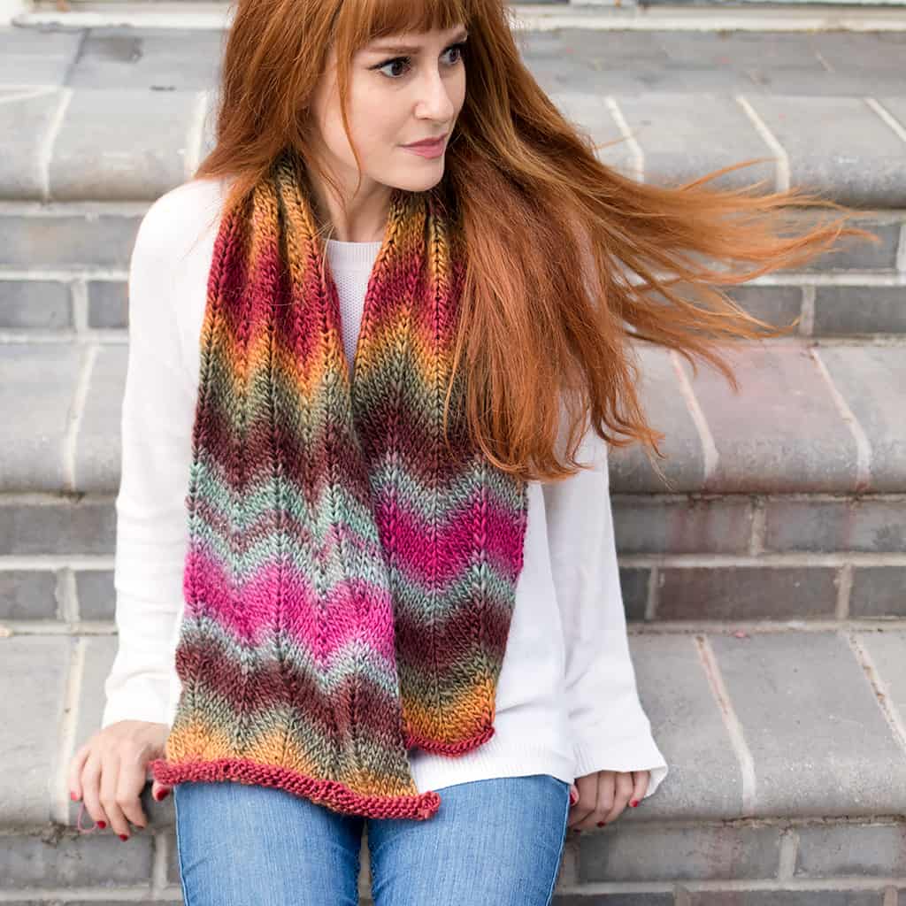 Chevron Scarf  Breien, Knitting pattern, Haakpatroon