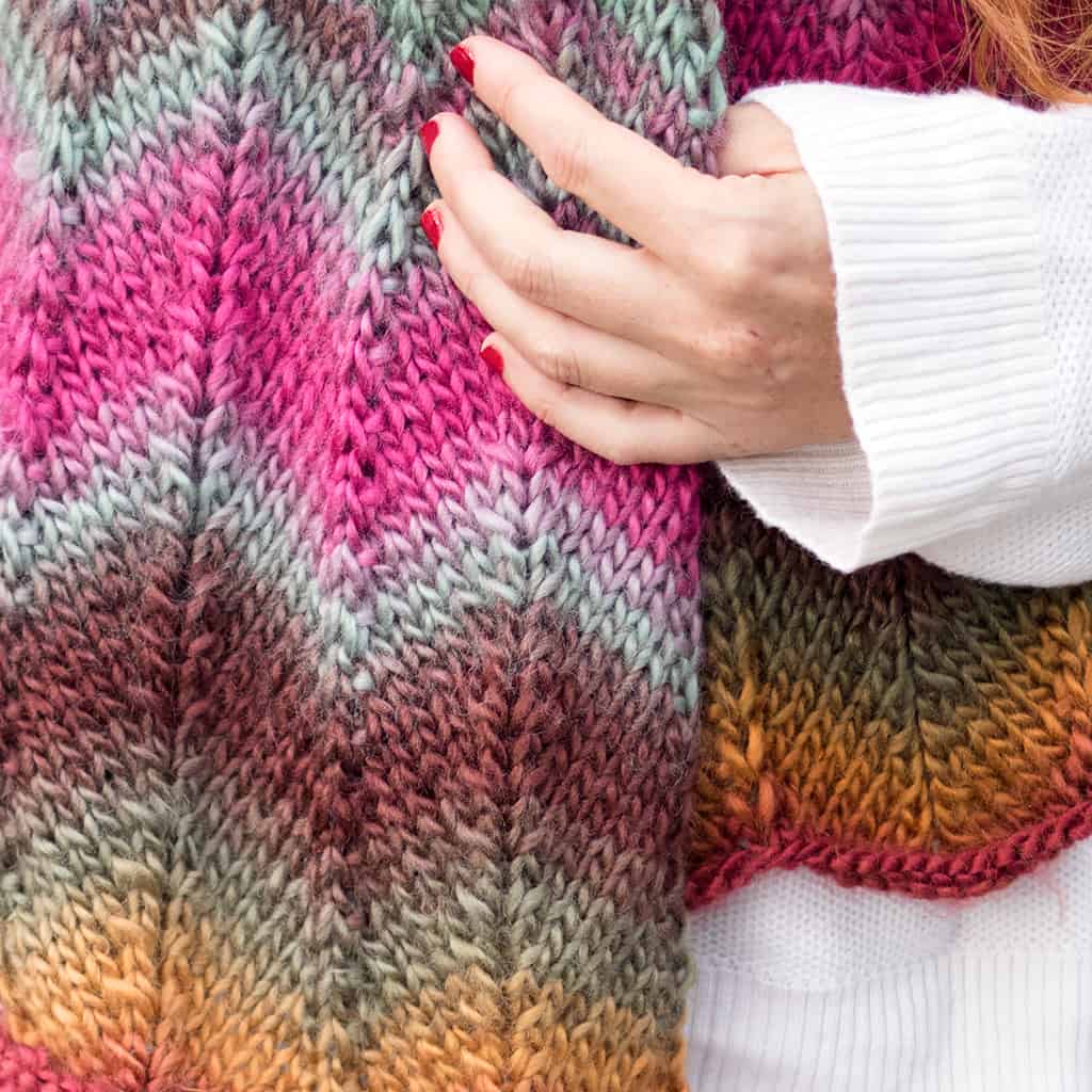 free chevron scarf knitting pattern