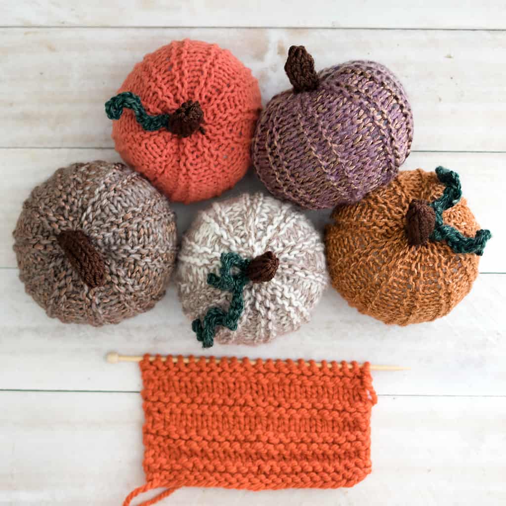 Straight Needle Pumpkin Knitting Pattern- Video Tutorial