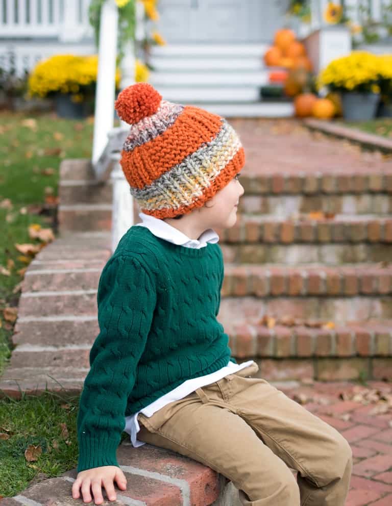 Beginner Flat Knit Kids Hat