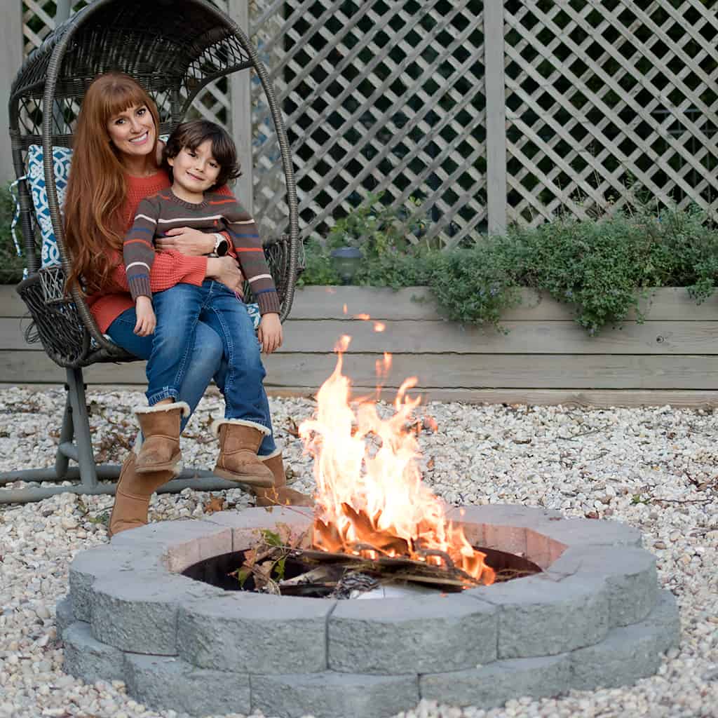 Building a fire pit with sale retaining wall blocks