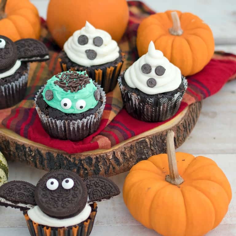 Easy Vegan Chocolate Halloween Cupcakes