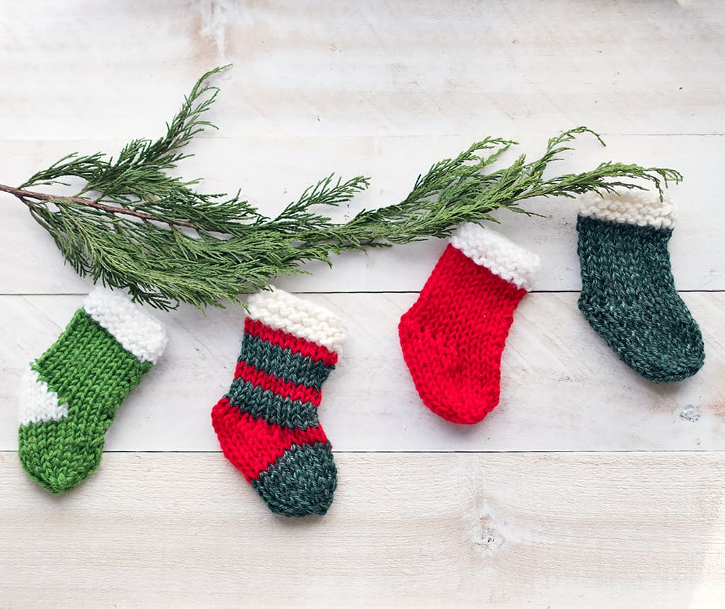 Easy Knitted Mini Christmas Stocking (Free Pattern) - Craft Fix