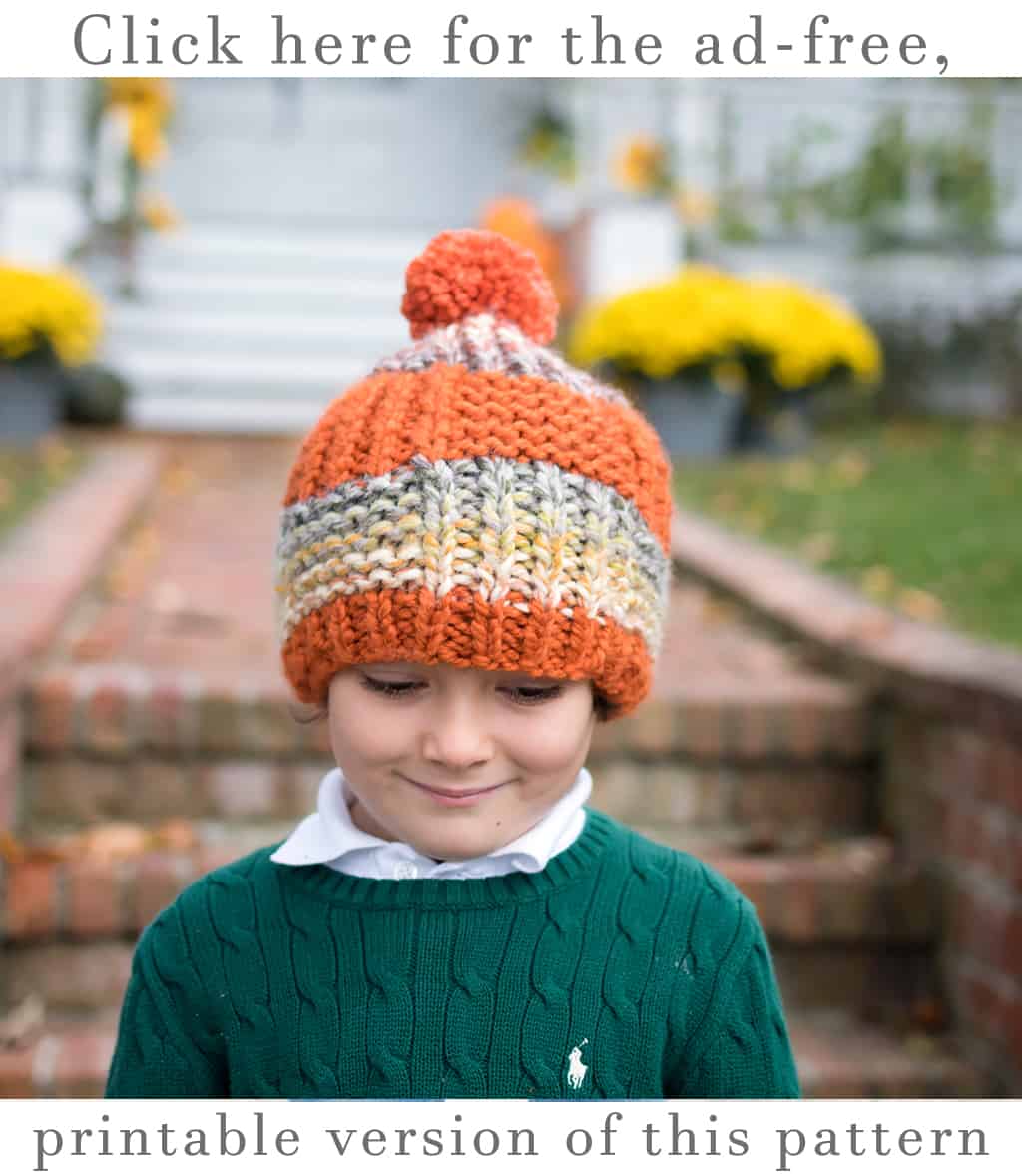 Beginner Flat Knit Kids Hat