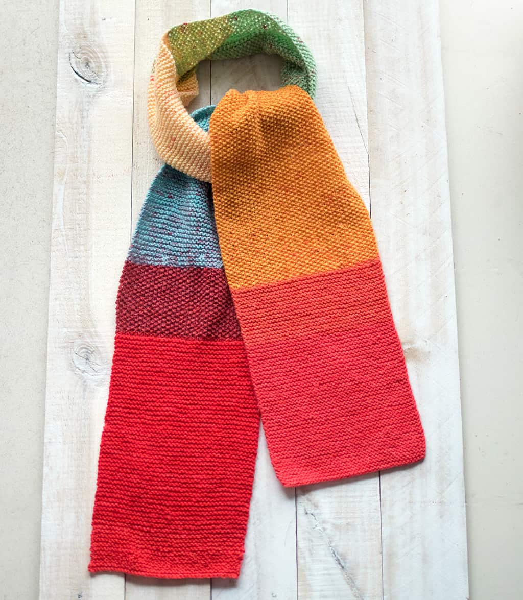 colorful scarf knit pattern