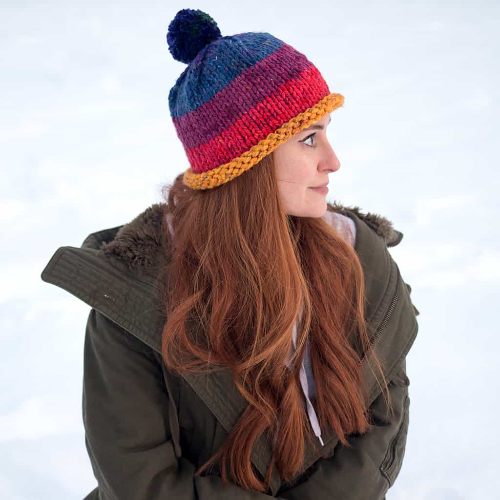 Easy Thick & Quick Hat Knitting Pattern