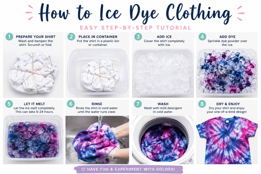 How to Ice Dye Fabric: Easy DIY Ice Dyeing Tutorial for Beginners