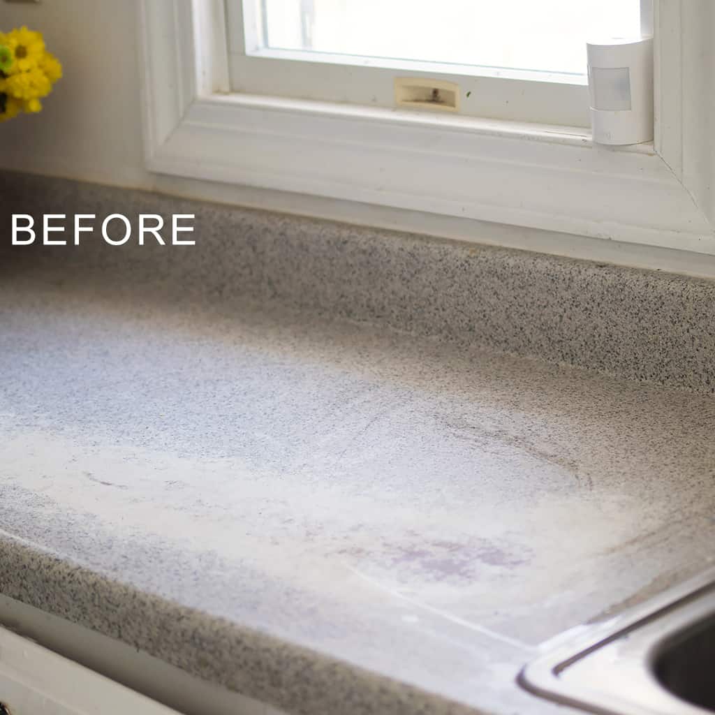 $20 Laminate Kitchen Countertop Makeover