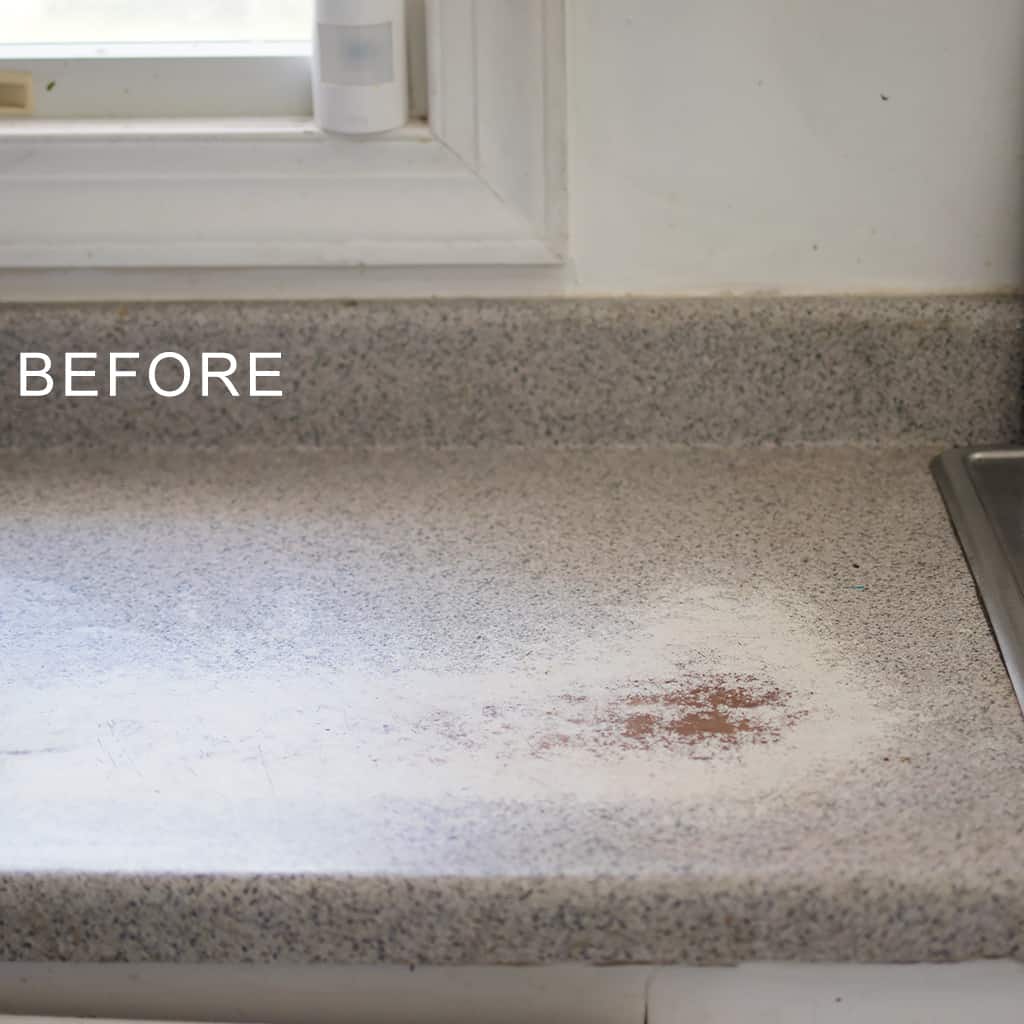 $20 Laminate Kitchen Countertop Makeover