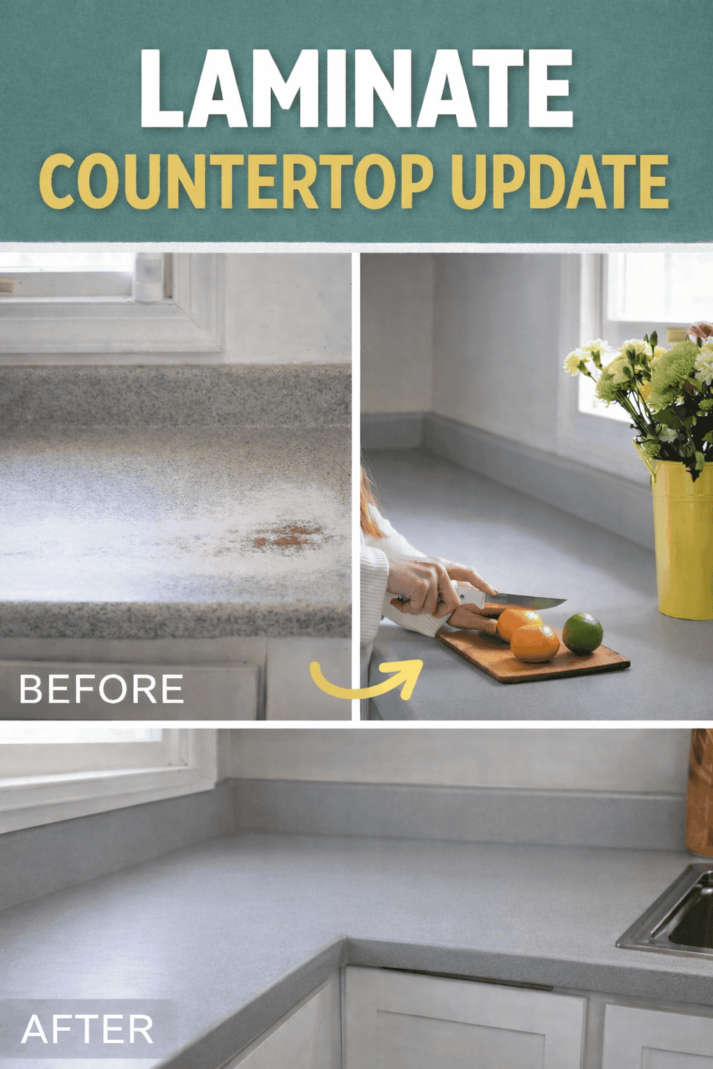 Laminate Countertop Makeover (DIY Before & After on a Budget)