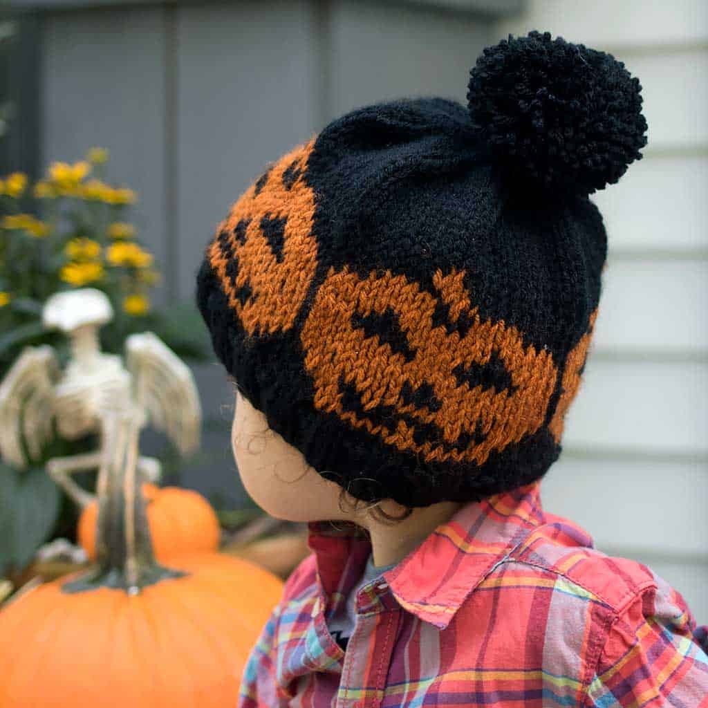 Kids Colorwork Pumpkin Hat Knitting Pattern