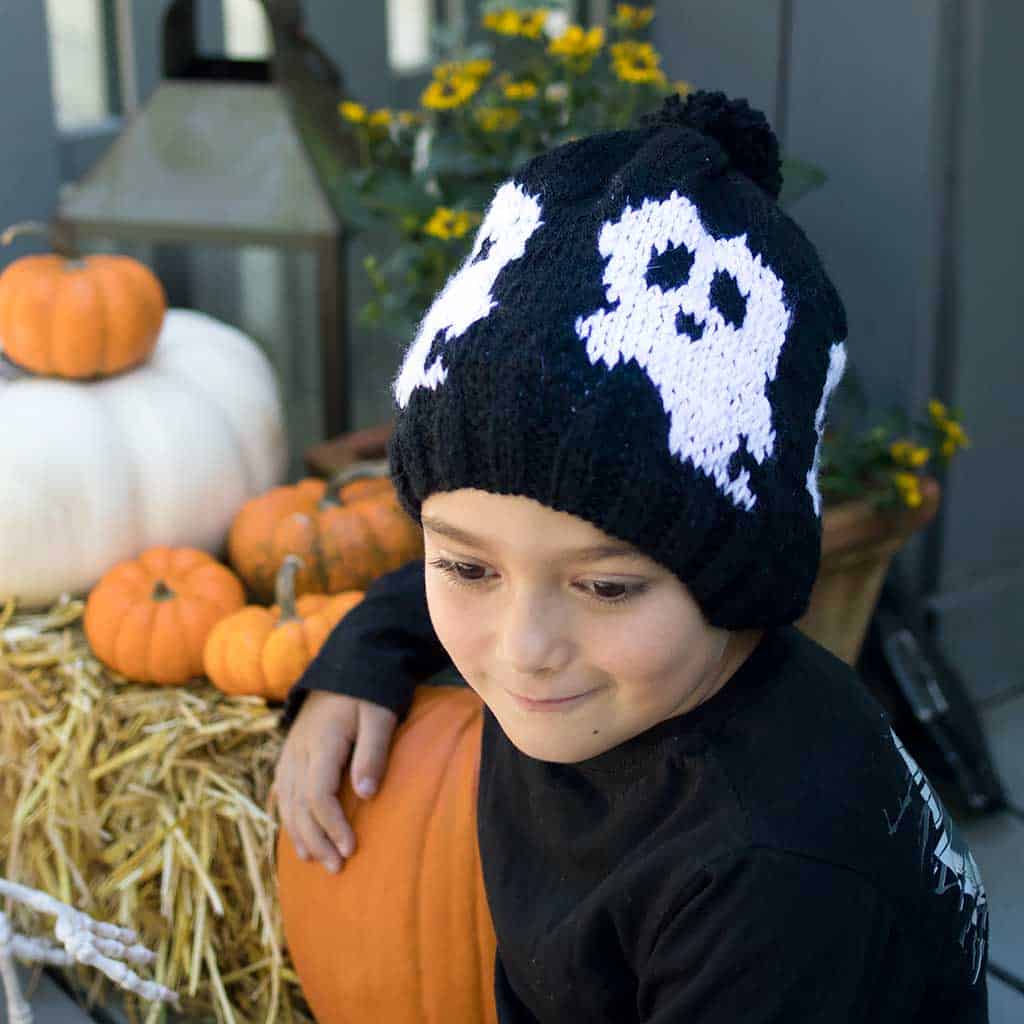 Kids Ghost Hat Knitting Pattern
