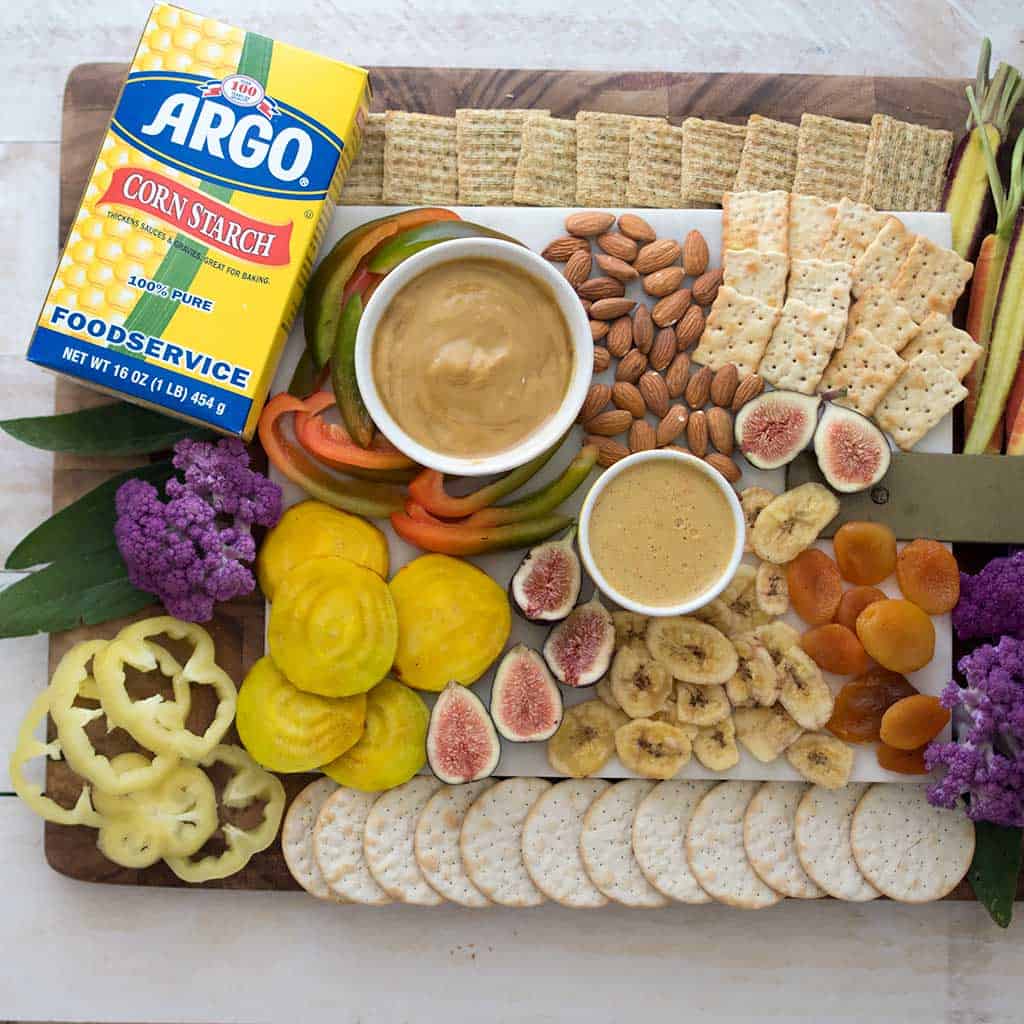 Vegan Charcuterie Board with Easy Dipping Sauces