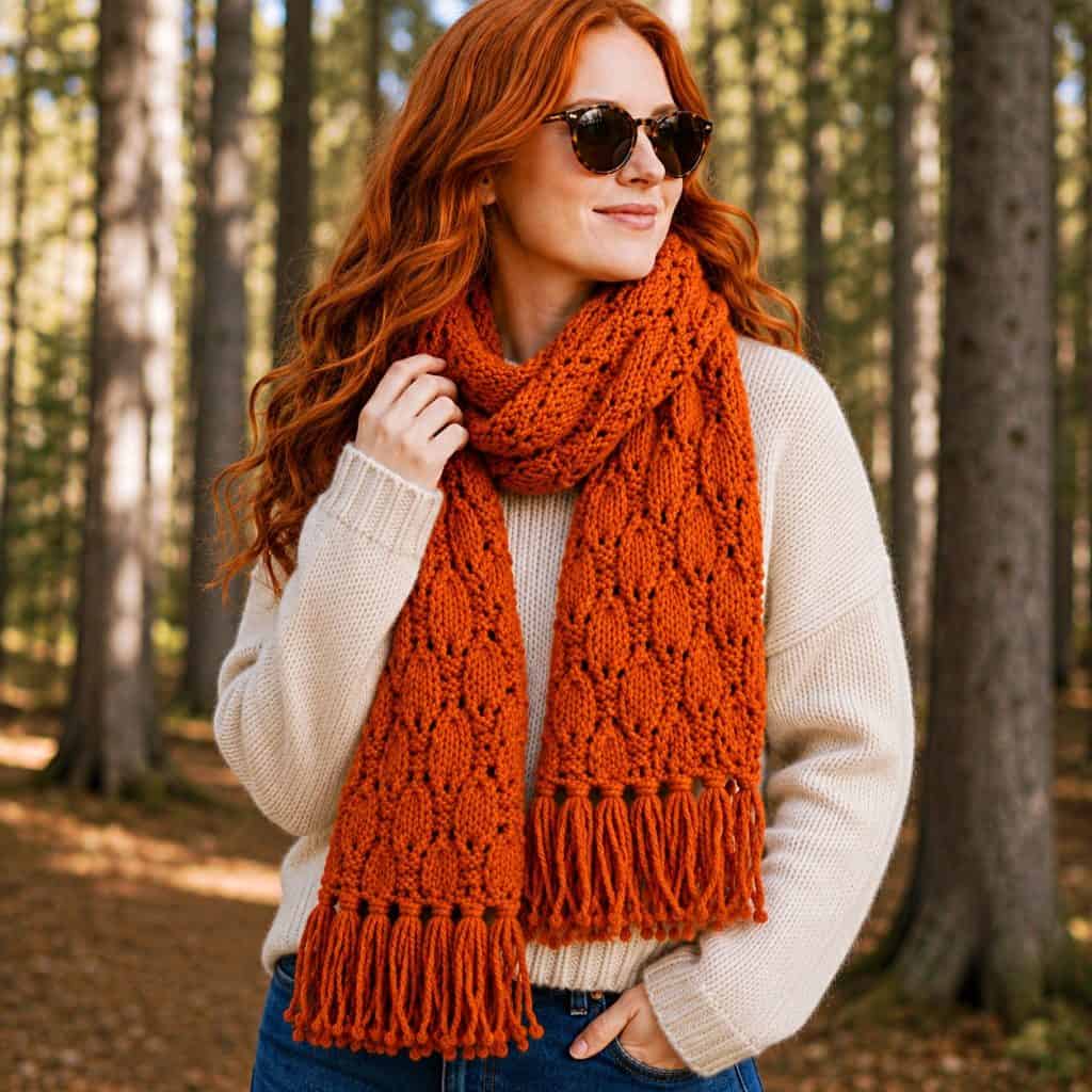 Easy Super Bulky Textured Scarf Knitting Pattern (Quick, Cozy & Beginner-Friendly)