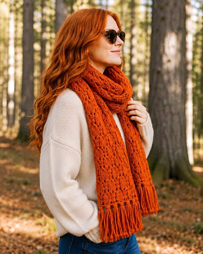 Easy Super Bulky Textured Scarf Knitting Pattern (Quick, Cozy & Beginner-Friendly)