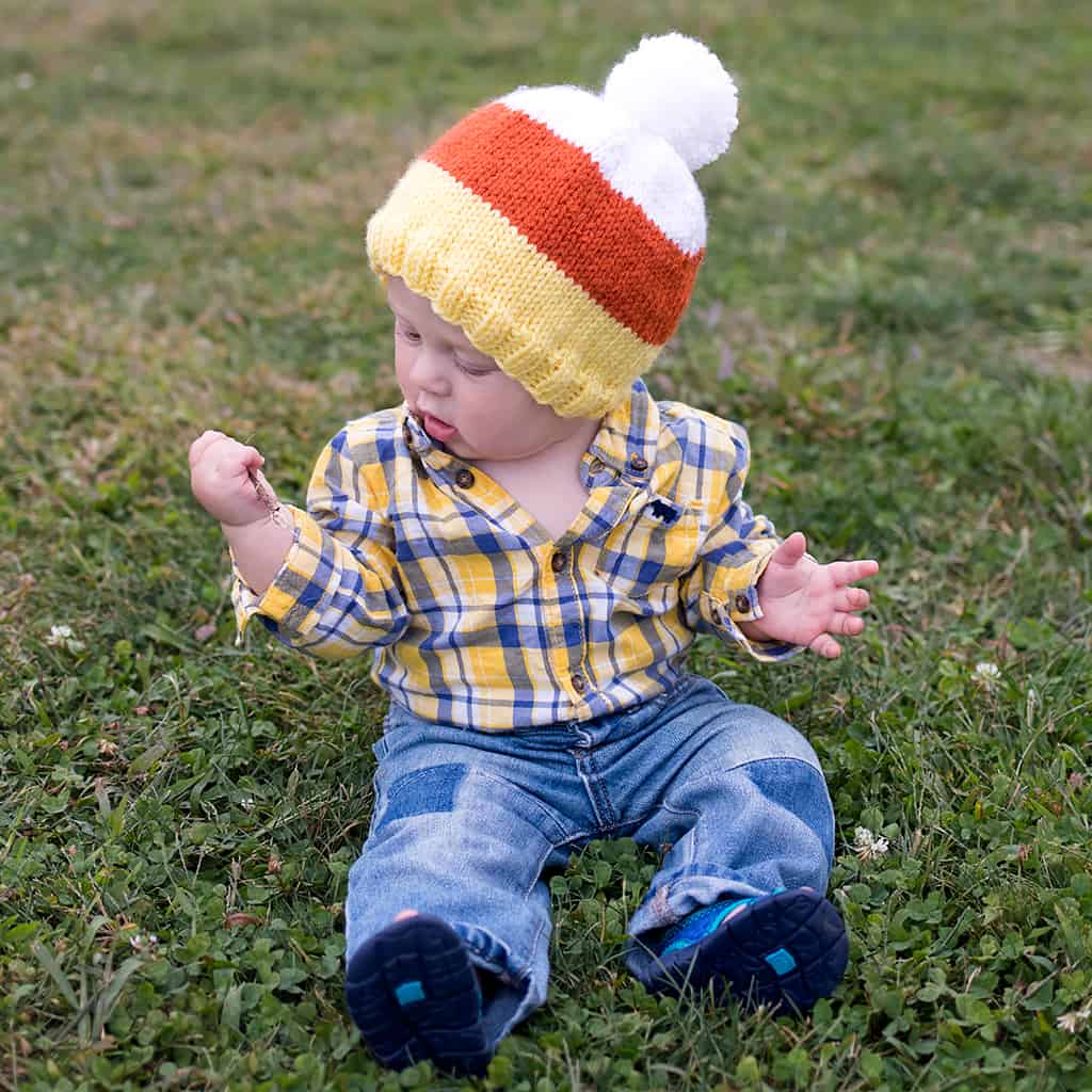 Baby Candy Corn Hat Knitting Pattern