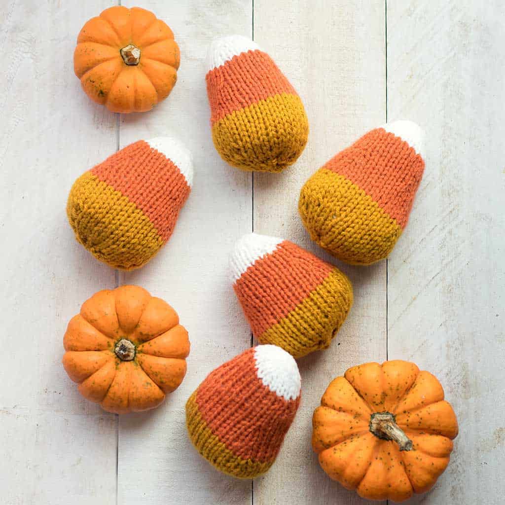 Plush Candy Corn Knitting Pattern