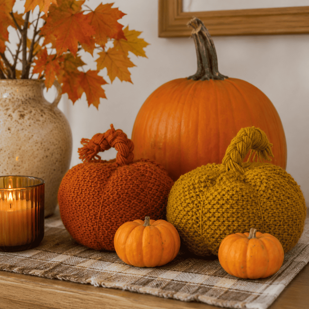 Easy Flat Knit Seed Stitch Pumpkin Knitting Pattern (Beginner-Friendly Fall Decor)