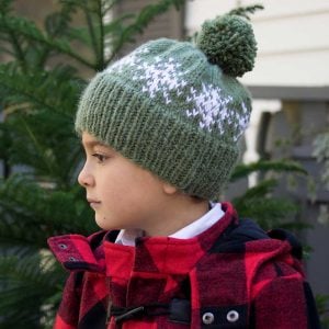 Beginner Snowflake Hat Knitting Pattern
