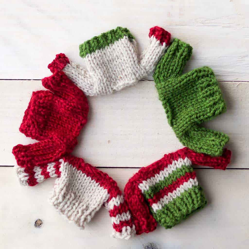 Flat Knit Mini Christmas Sweater Ornament Knitting Pattern