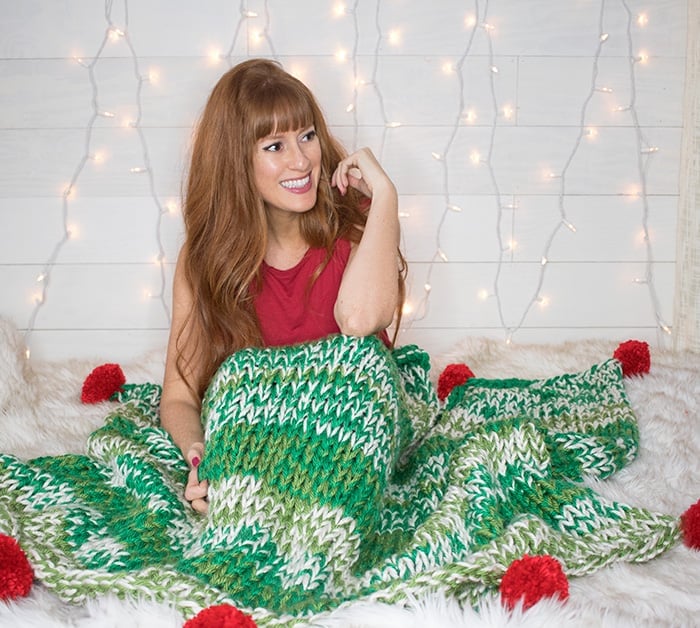 Holiday Throw Knitting Pattern