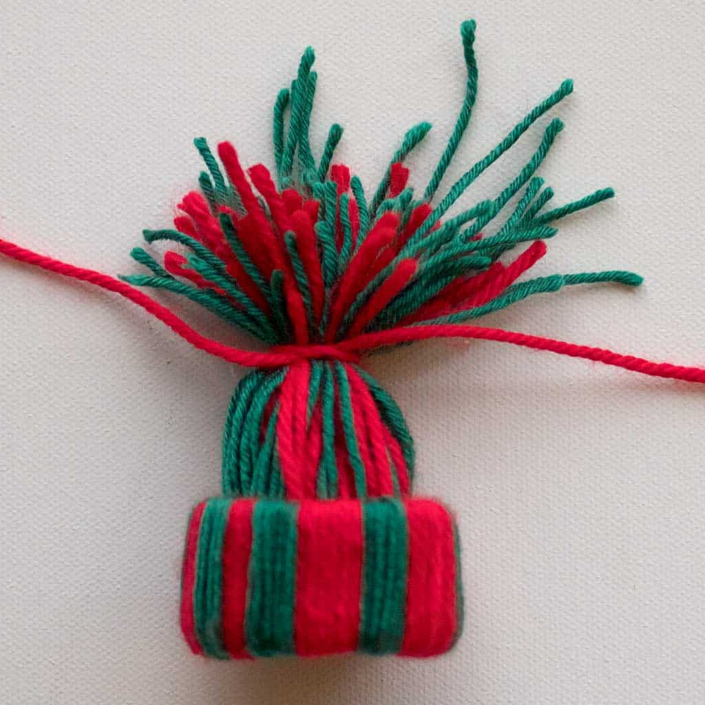 How to Make Mini Yarn Hat Ornaments