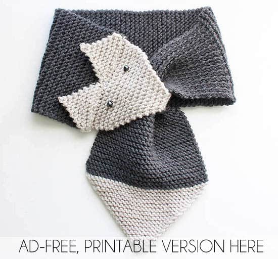 Fox Scarf knitting pattern
