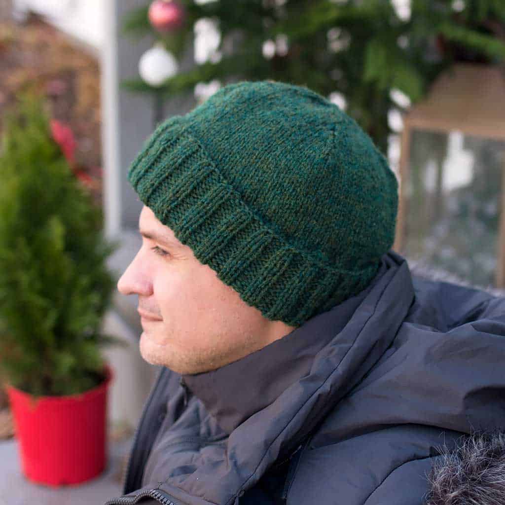 How to knit a shop men s hat with straight needles