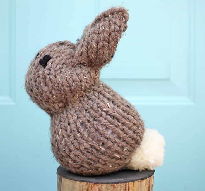 One Square Stuffed Bunny Knitting Pattern