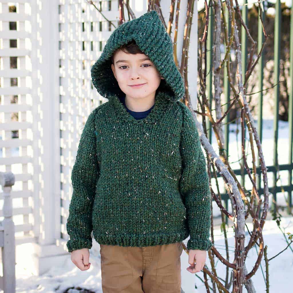 Knitted 2024 hooded sweater