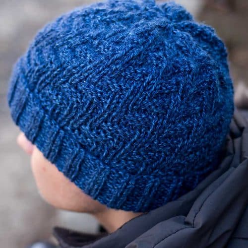 Mens Basketweave Hat Knitting Pattern