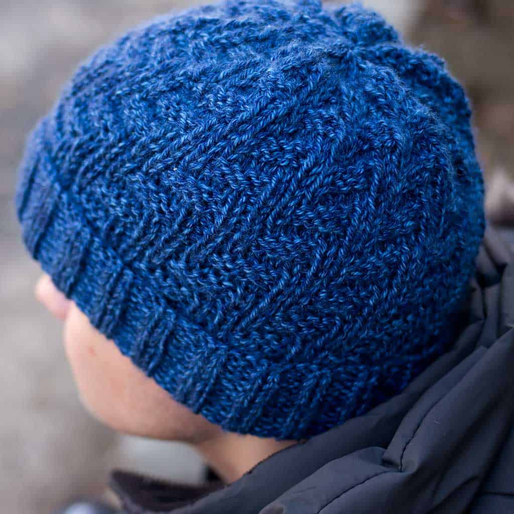 Mens Basketweave Hat Knitting Pattern