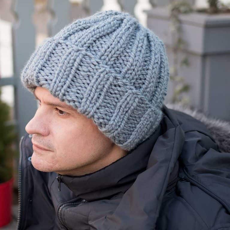 Mens Thick and Quick Hat Knitting Pattern